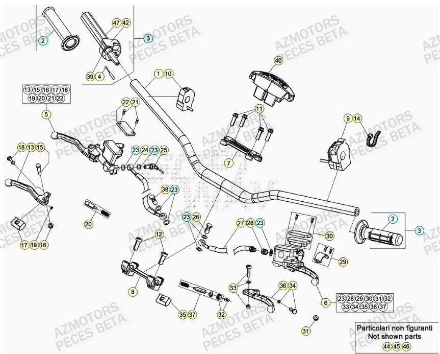 Guidon BETA Pièces Beta RR 4T 350 Enduro - (2023)