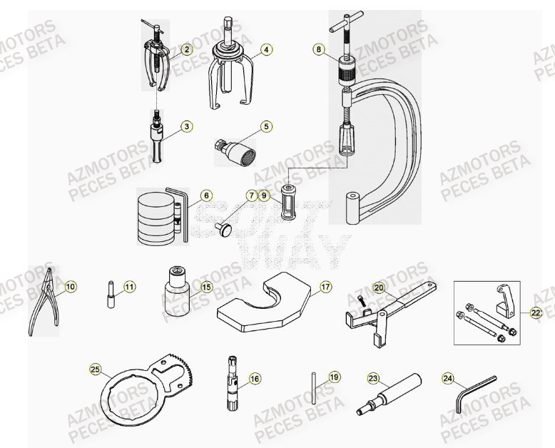 Outils BETA Pièces Beta RR 4T 350 Enduro - (2023)