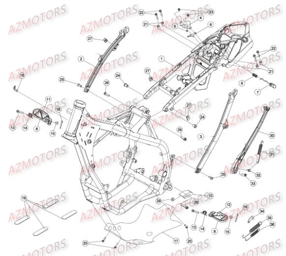 Accessoires Chassis BETA Pièces Beta RR 4T 350 Enduro - 2016