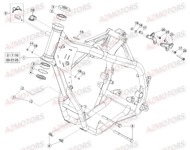 Chassis BETA Pièces Beta RR 4T 350 Enduro - 2016