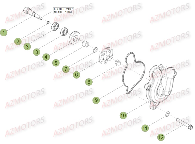 Pompe A Eau BETA Pièces Beta RR 4T 350 Enduro - 2016