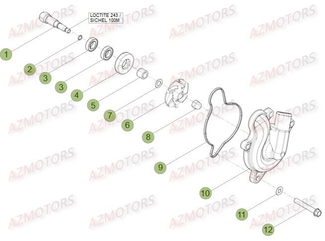 Pompe A Eau BETA Pièces Beta RR 4T 350 Enduro - 2016