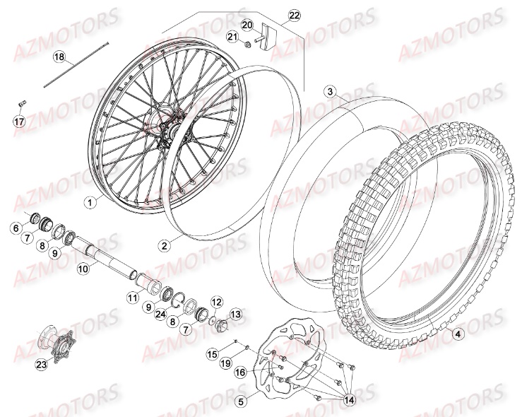 ROUE AVANT pour RR 350 4T EFI 16