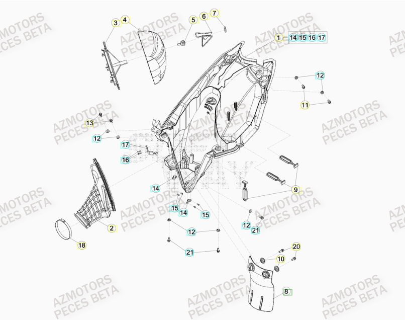 FILTRE_A_AIR BETA Pièces BETA RR 4T 350 RACING - (2016)