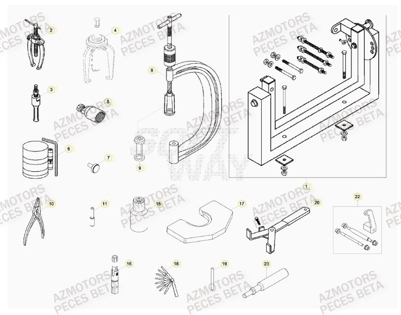 Outils BETA Pièces BETA RR 4T 350 RACING - (2016)

