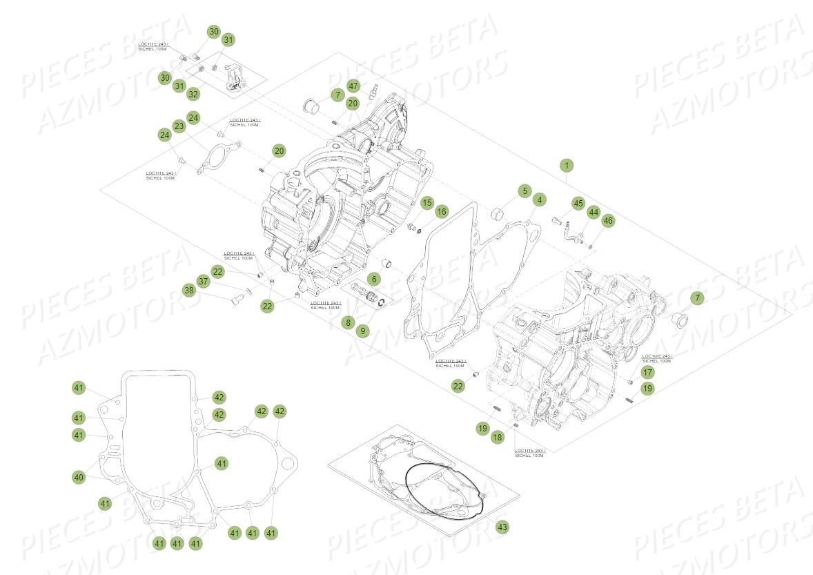 CARTER_EMBRAYAGE BETA Pièces BETA RR 4T 350 RACING - (2018)