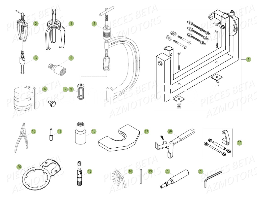 Outillages Special BETA Pièces BETA RR 4T RACING 350 - (2018)

