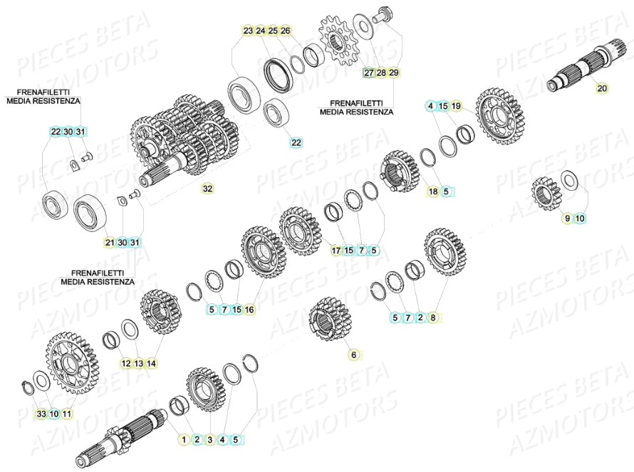 BOITE_A_VITESSES BETA Pièces BETA RR 4T 350 RACING - (2019)