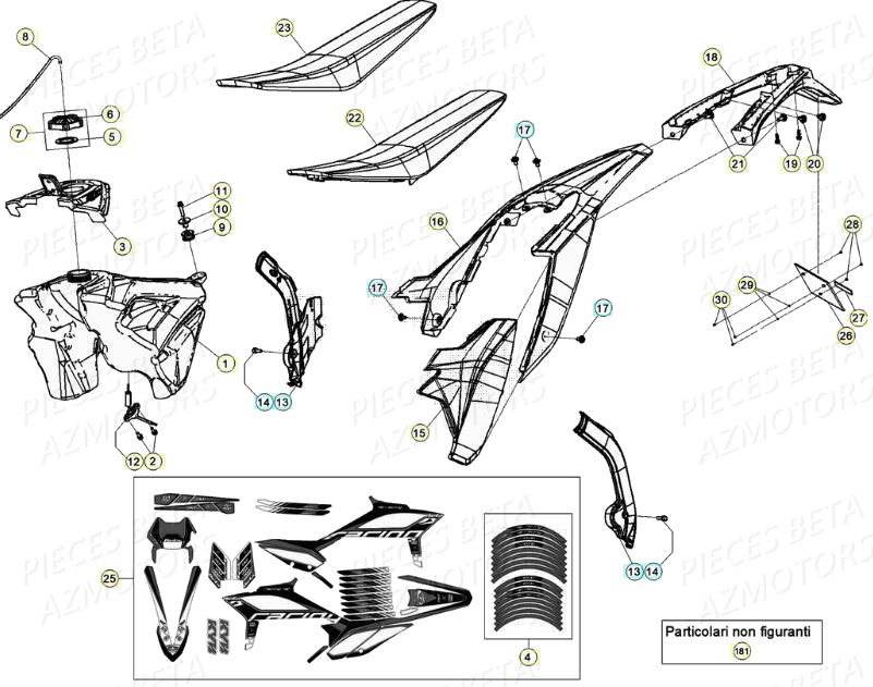 CARENAGES ARRIERE BETA RR 350 RACING 20