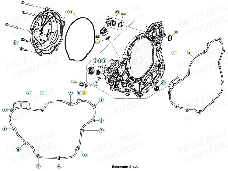 Carter D Embrayage BETA Pièces BETA RR 4T RACING 350 - (2020)

