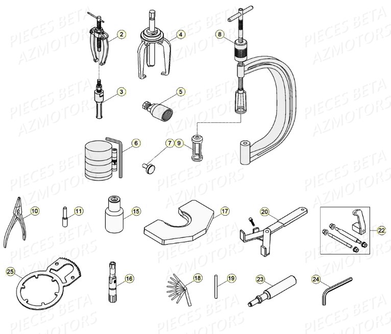 Outils BETA Pièces BETA RR 4T RACING 350 - (2020)

