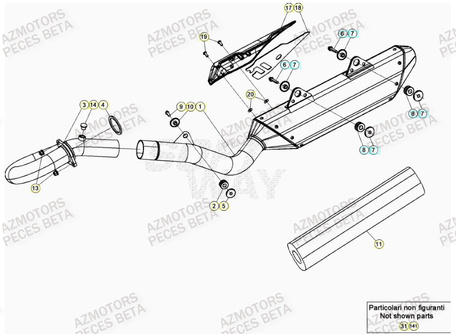 ECHAPPEMENT BETA Pièces BETA RR 4T 350 RACING - (2021)