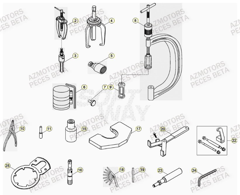 Outils BETA Pièces BETA RR 4T RACING 350 - (2021)

