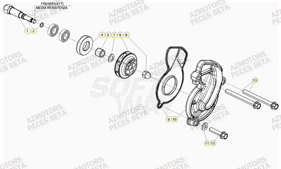 Pompe A Eau BETA Pièces BETA RR 4T RACING 350 - (2021)

