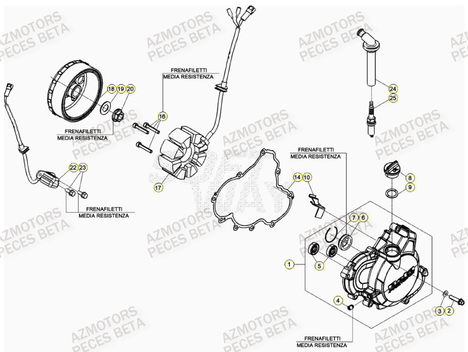 Allumage BETA Pièces BETA RR 4T RACING 350 - (2022)

