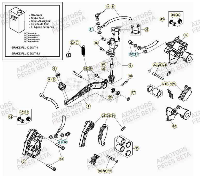 FREINS BETA Pièces BETA RR 4T 350 RACING - (2022)