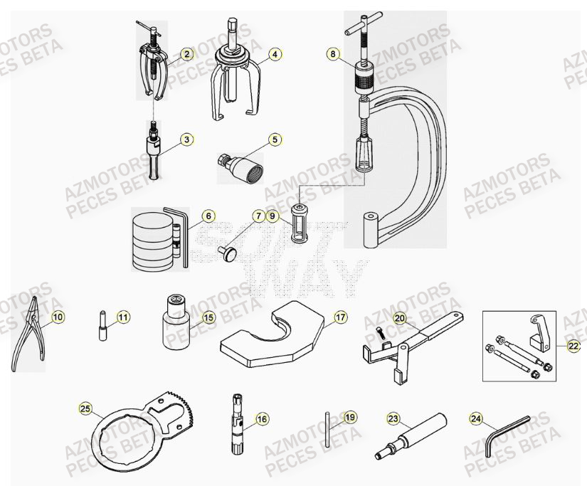 Outils BETA Pièces BETA RR 4T RACING 350 - (2022)

