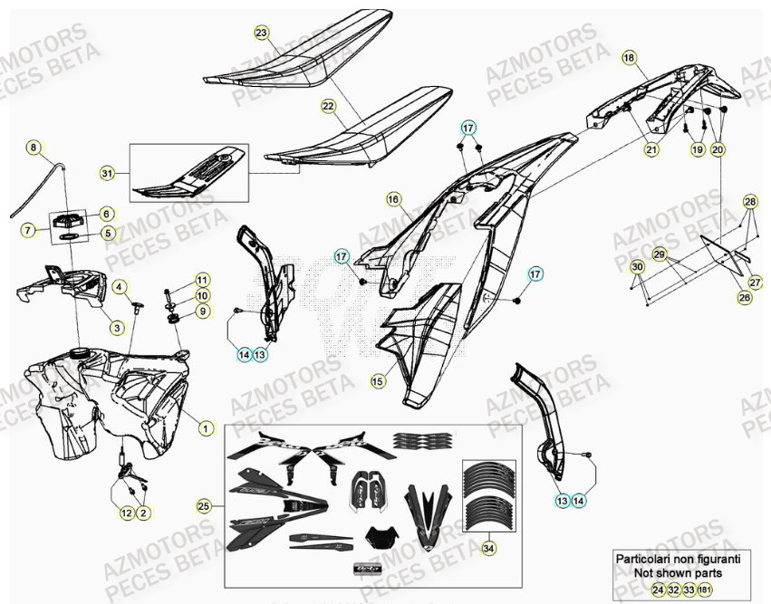 CARENAGE ARRIERE pour RR 350 RACING 23