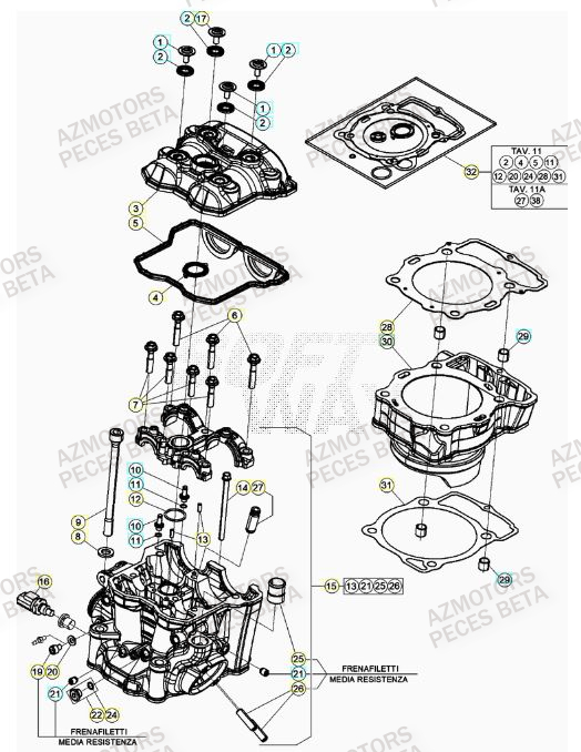 BOUCHON ARBRE COUVERCLE D EMBRAYAGE BETA pour CYLINDRE de RR 350 RACING 23