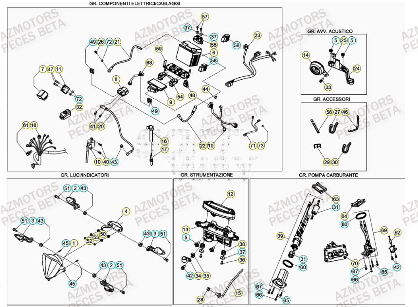 EQUIPEMENT_ELECTRIQUE BETA Pièces BETA RR 4T 350 RACING - (2023)