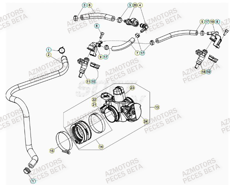 Injection BETA Pièces BETA RR 4T RACING 350 - (2023)

