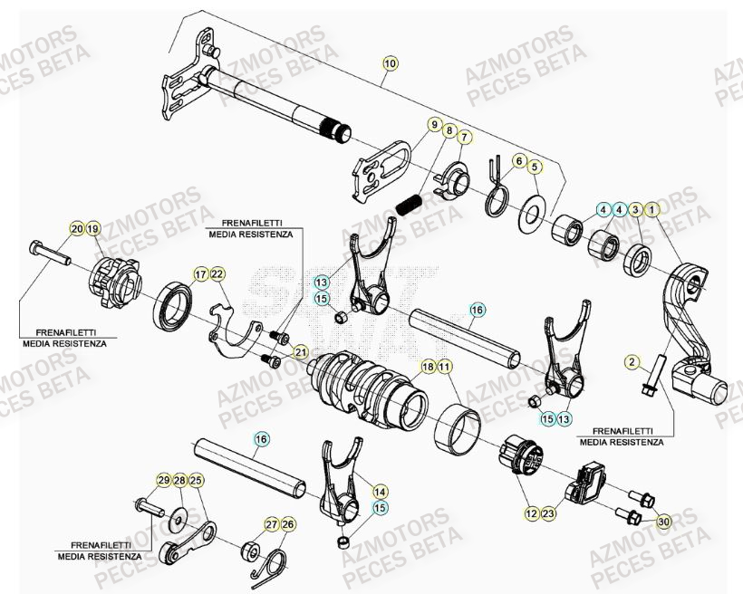 Selecteur De Vitesses BETA Pièces BETA RR 4T RACING 350 - (2023)

