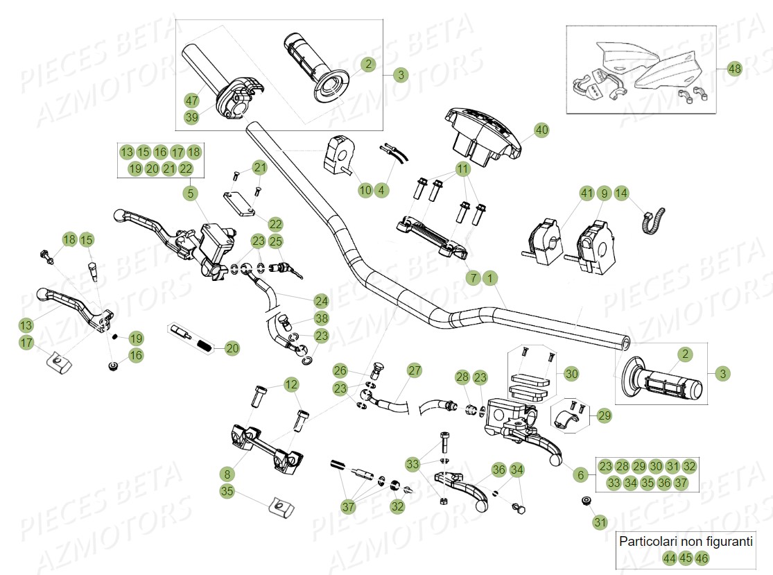 JEU PROTEGE-MAINS RR BETA pour GUIDON COMMANDES de RR 390 4T 2019