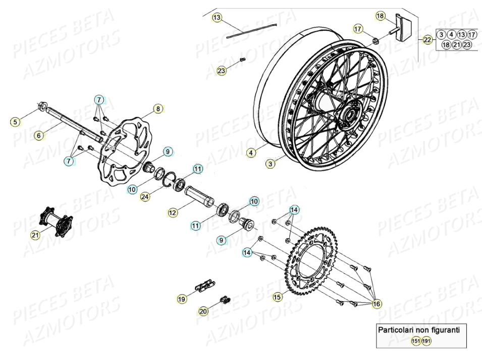 Roue Arriere BETA Pièces Beta RR 4T 390 Enduro - (2020)