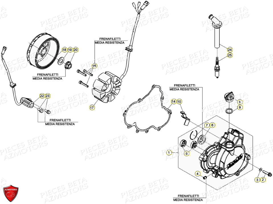 Allumage BETA Pièces Beta RR 4T 390 Enduro - (2021)