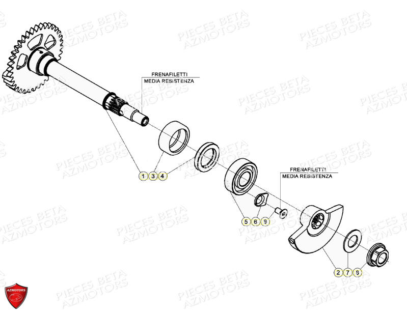 Arbre D Equilibrage BETA Pièces Beta RR 4T 390 Enduro - (2021)