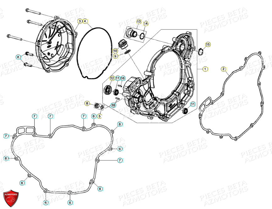 Couvercle Carter Embrayage BETA Pièces Beta RR 4T 390 Enduro - (2021)