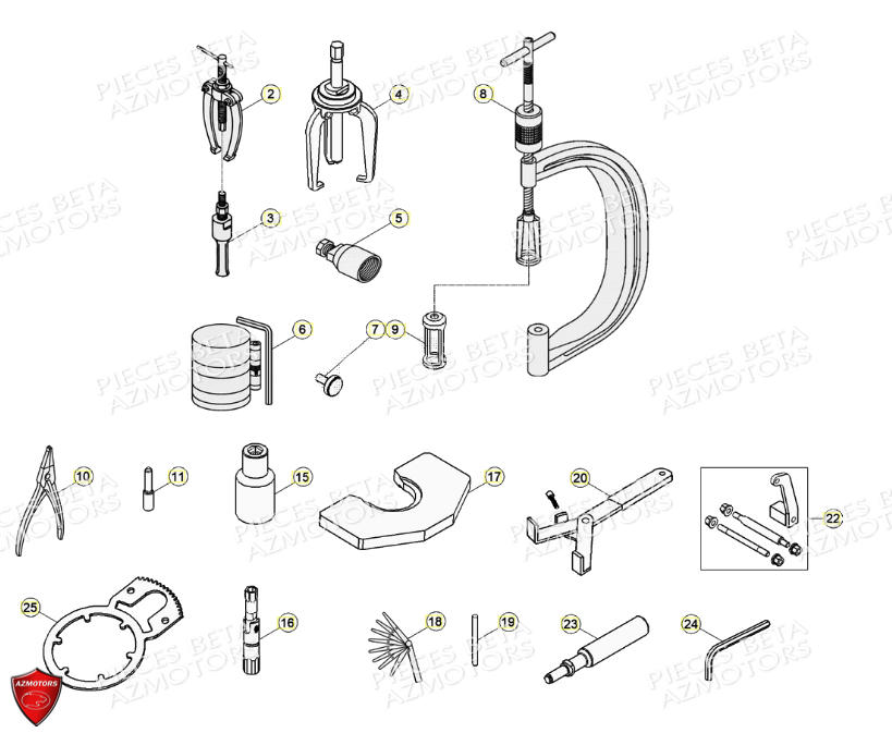Outillages Special BETA Pièces Beta RR 4T 390 Enduro - (2021)
