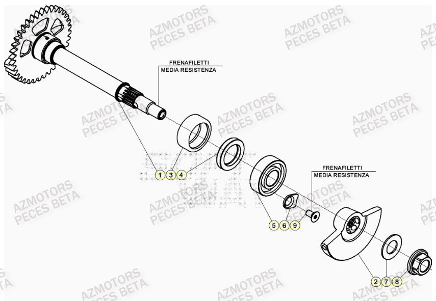 Arbre Equilibrage BETA Pièces Beta RR 4T 390 Enduro - (2022)