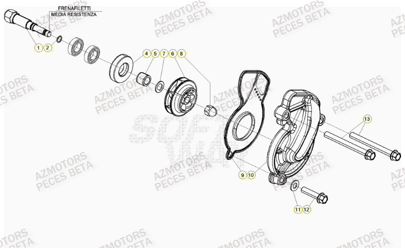 Pompe A Eau BETA Pièces Beta RR 4T 390 Enduro - (2022)