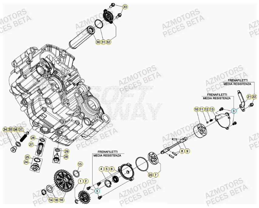 Pompe A Huile BETA Pièces Beta RR 4T 390 Enduro - (2023)