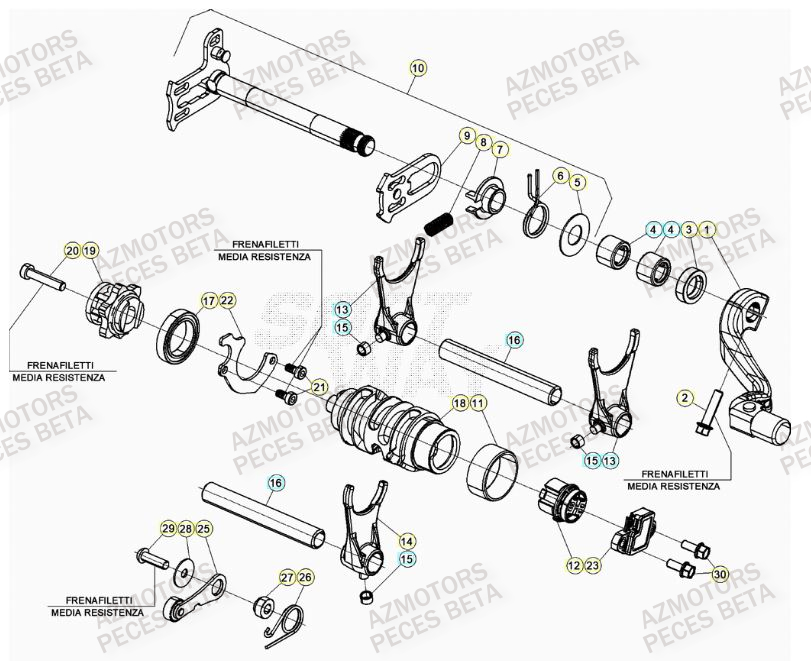 SELECTEUR_DE_VITESSES BETA Pièces Beta RR 4T 390 Enduro - (2023)