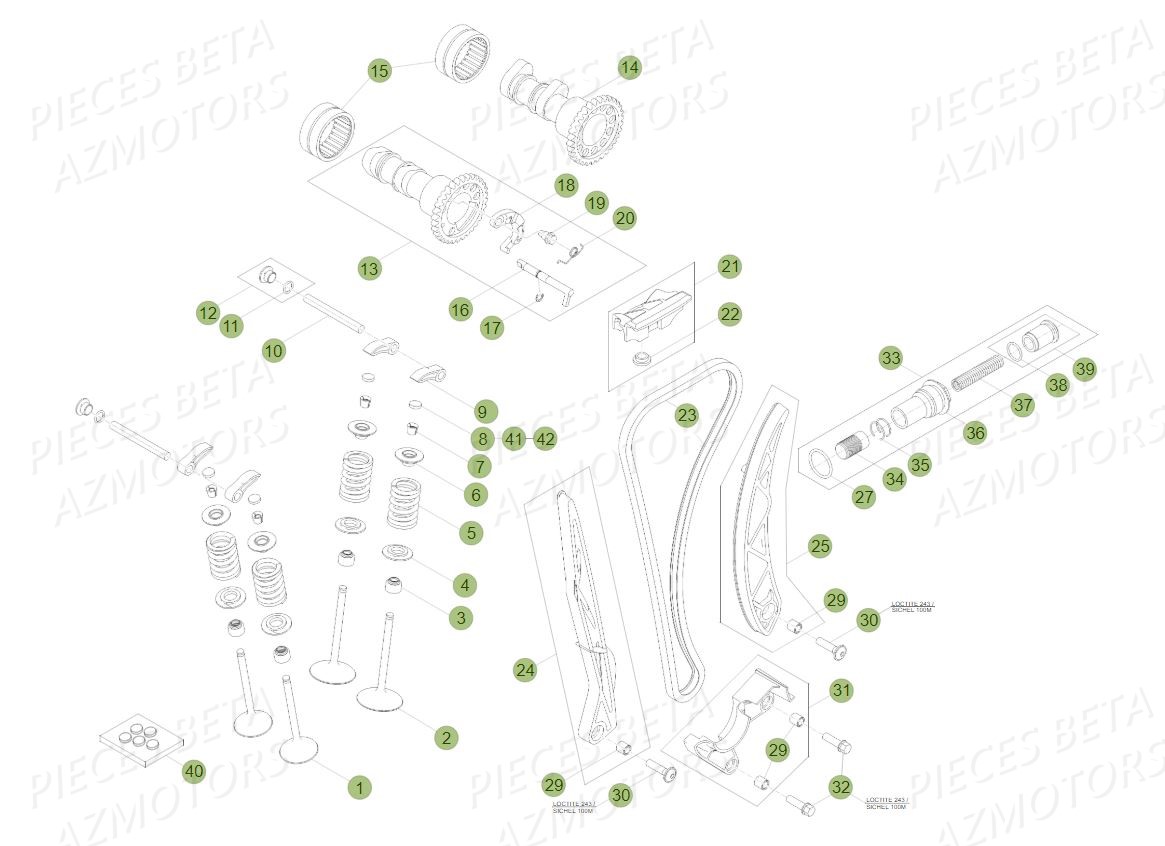 BOUCHON ARBRE COUVERCLE D EMBRAYAGE BETA pour DISTRIBUTION SOUPAPES de RR 390 RACING 18