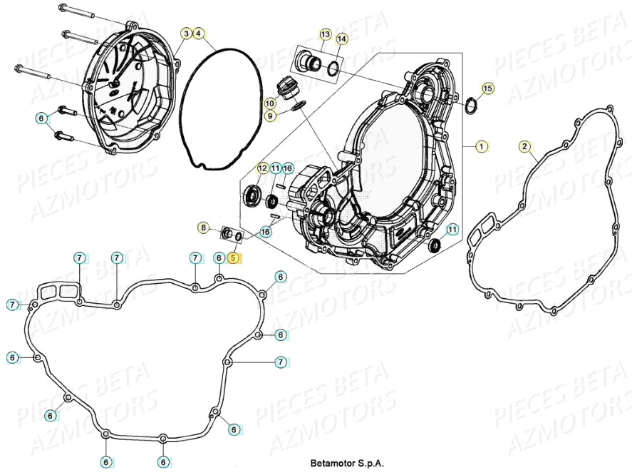 BOUCHON ARBRE COUVERCLE D EMBRAYAGE BETA pour CARTER D EMBRAYAGE de RR 390 RACING 20