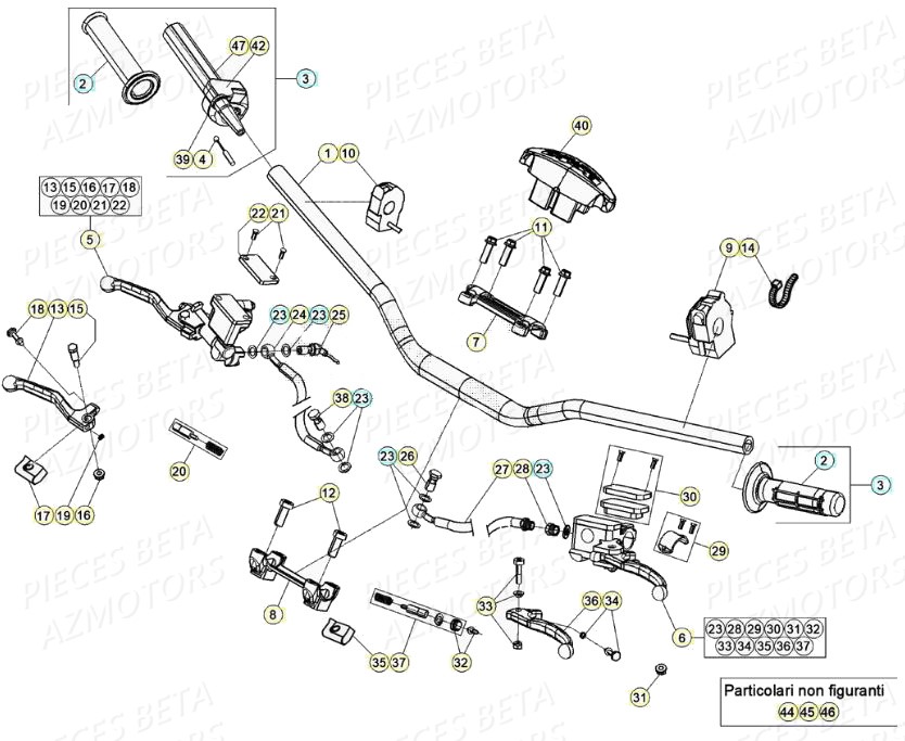 JEU PROTEGE-MAINS RR -BLANC- pour COMMANDES GUIDON de RR 390 RACING 20
