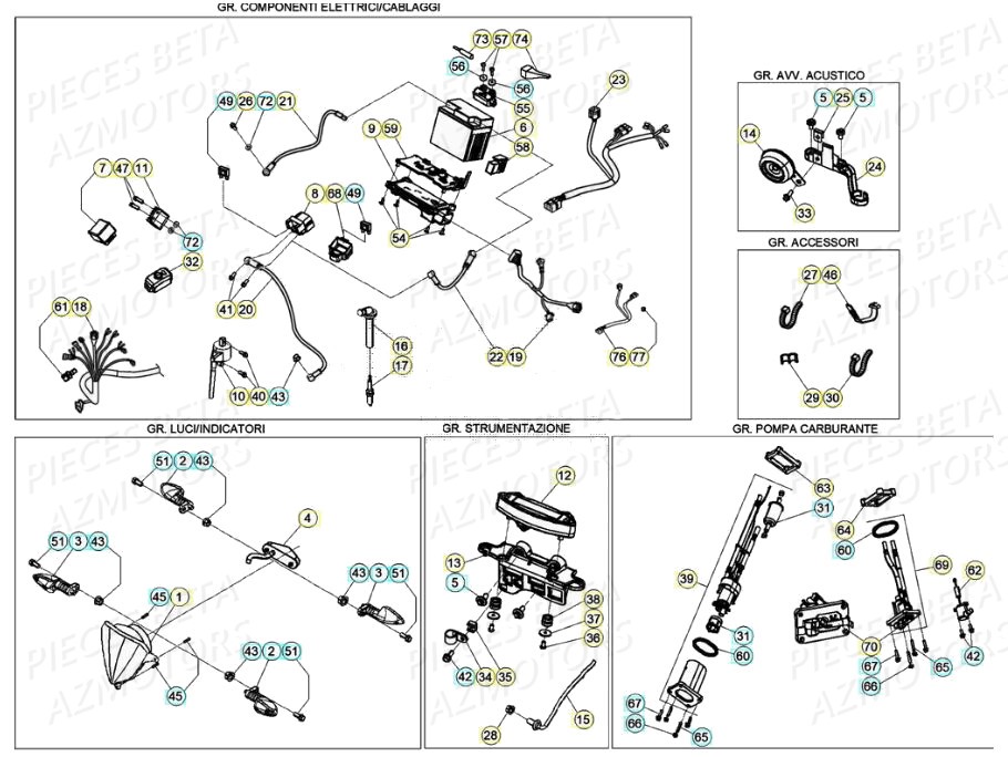 SYSTEME_ELECTRIQUE BETA Pièces Origine BETA RR 4T RACING 390 - (2020)