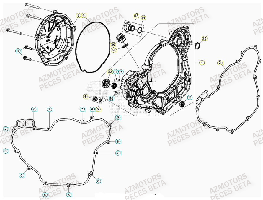 BOUCHON ARBRE COUVERCLE D EMBRAYAGE BETA pour COUVERCLE EMBRAYAGE de RR 390 RACING 21