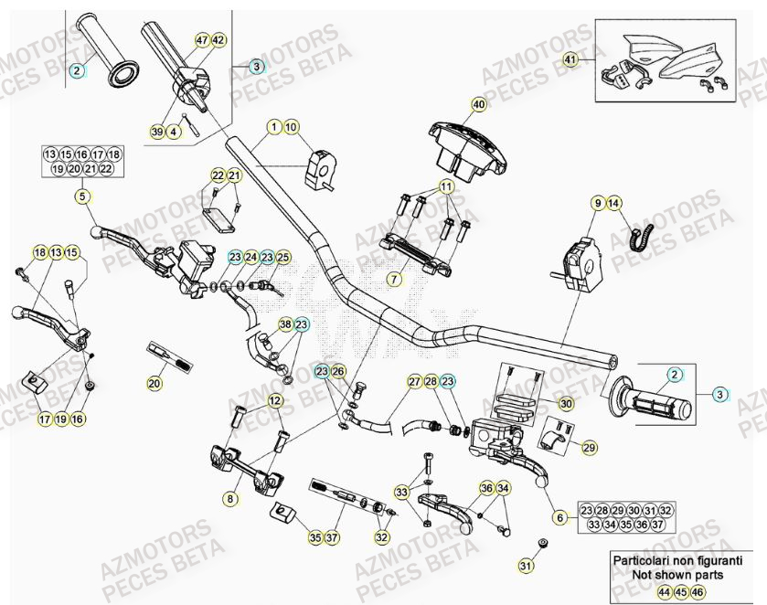 JEU PROTEGE-MAINS RR BETA pour GUIDON de RR 390 RACING 22