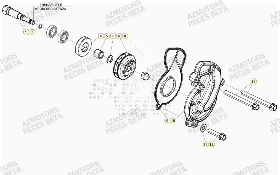 Pompe A Eau BETA Pièces BETA RR 4T RACING 390 - (2022)

