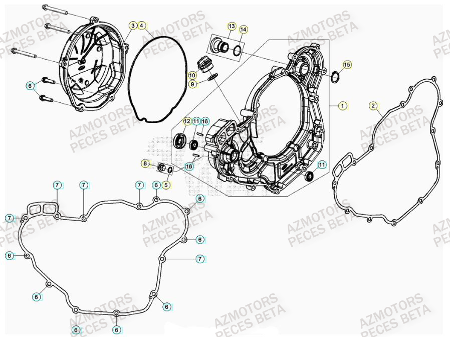 BOUCHON ARBRE COUVERCLE D EMBRAYAGE BETA pour COUVERCLE EMBRAYAGE de RR 390 RACING 23