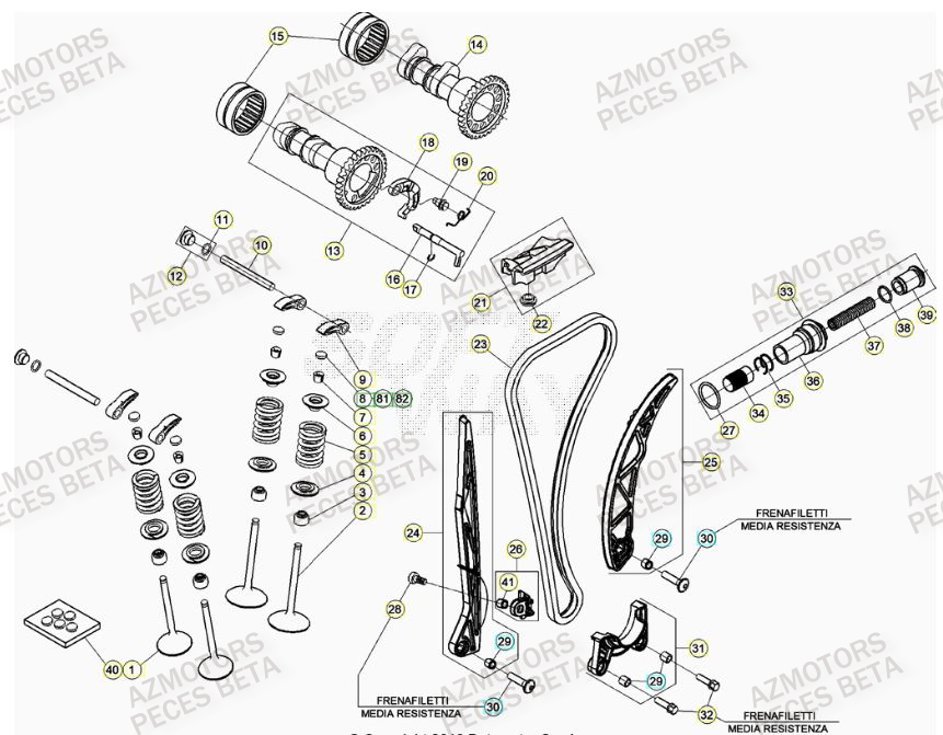 Distribution BETA Pièces BETA RR 4T RACING 390 - (2023)

