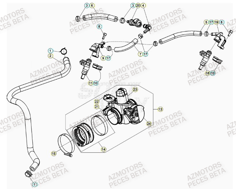 Injection BETA Pièces BETA RR 4T RACING 390 - (2023)

