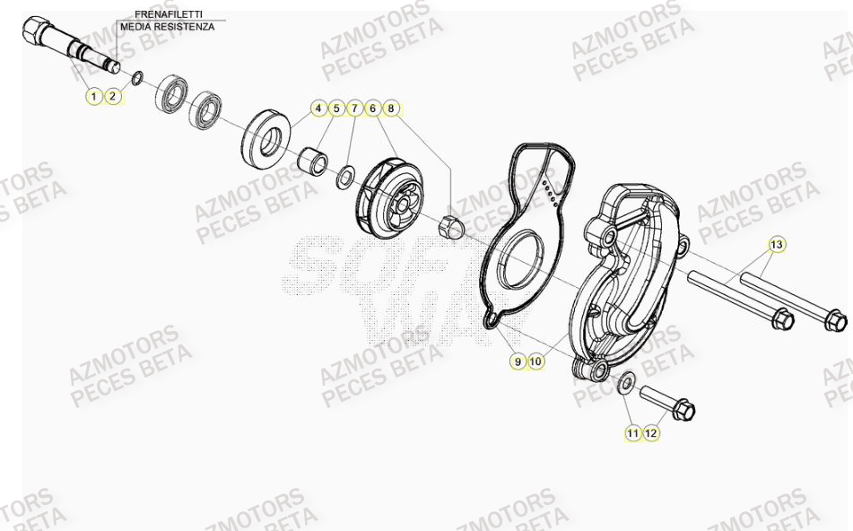 Pompe A Eau BETA Pièces BETA RR 4T RACING 390 - (2023)

