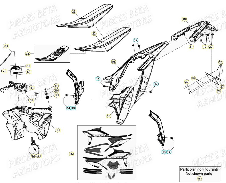 CARENAGES RESERVOIR SELLE pour RR 430 4T 2021