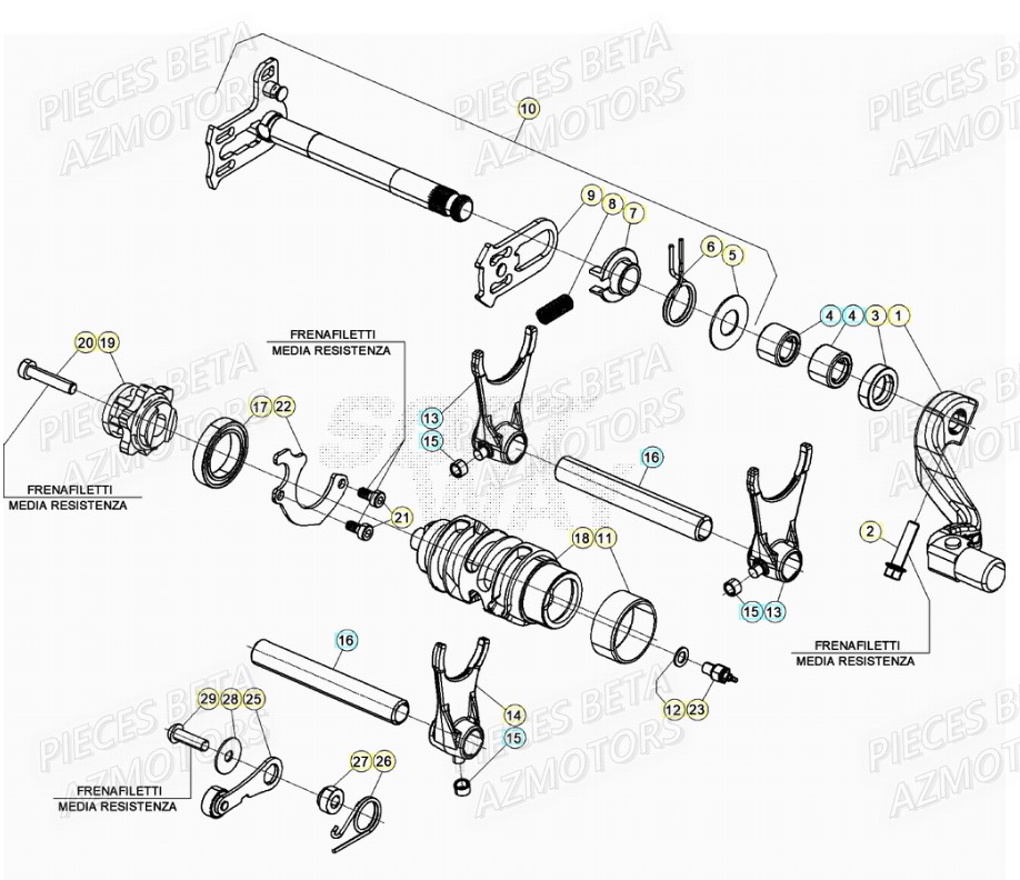 Commande Boite A Vitesses BETA Pièces Beta RR 4T 430 Enduro - (2021)