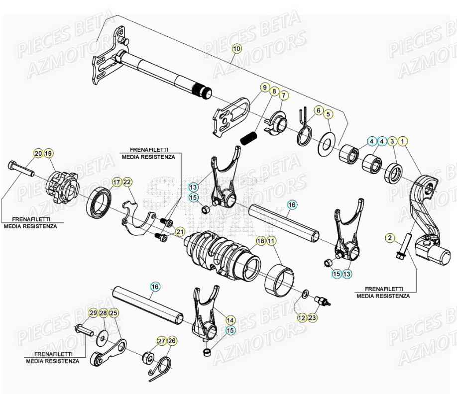 COMMANDE_BOITE_A_VITESSES BETA Pièces Beta RR 4T 430 Enduro - (2021)